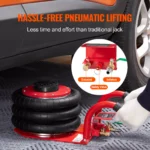 Triple Bag Air Jack 3 Ton Pneumatic Car Jack Heavy Duty Quick Lift 6 14944 023944