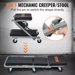 2-in-1 Z-Creeper Seat with 6 Wheels Low Profile Folding Garage Stool 5 14955 12ba1f