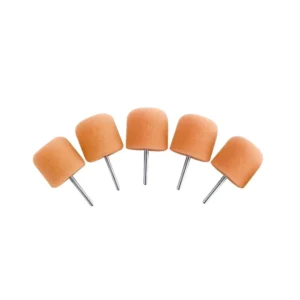 Orange Flexible Shaft Cylinder Polishing Pad Set - 5Pcs