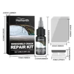 Car Windshield Crack Repair Fluid - Fast & Clear Auto Glass Fix Kit 7 15467 863fae