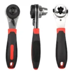Adjustable 6-22mm Ratchet Wrench with Rust Protection & Universal Socket 7 15469 2c5092