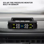 Solar Powered Car Tire Pressure Monitoring System with 4 External Sensors 7 15481 36b583