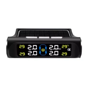 Solar Powered Car Tire Pressure Monitoring System with 4 External Sensors