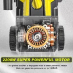 180Bar 2200W Electric High Pressure Washer with Adjustable Nozzle 7 15629 c459a5