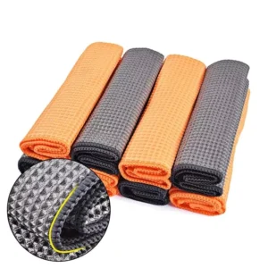 Microfiber Waffle Weave Car Wash Towel – Ultra Absorbent Cleaning Cloth