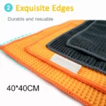 Microfiber Waffle Weave Car Wash Towel – Ultra Absorbent Cleaning Cloth 6 15632 3c3190