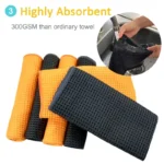 Microfiber Waffle Weave Car Wash Towel – Ultra Absorbent Cleaning Cloth 7 15632 8297d0