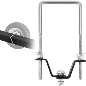 Heavy-Duty Spare Tire Carrier U-Bolt Mount – Fits 4 & 5 Lug Wheels, 160 lbs