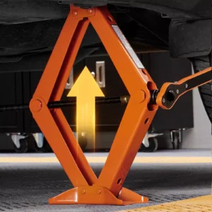 2.5 Ton Scissor Car Jack with Wrench Kit – 3.7" to 17.1" Lift Range