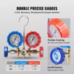 3-Way AC Manifold Gauge Set for R134A R22 R12 R502 with Hoses & Couplers 7 16164 e16a45