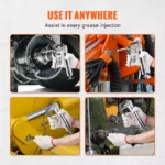 Heavy-Duty 3500 PSI Pistol Grip Grease Gun with Flexible Hose & Couplers 8 16174 156260
