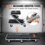2-in-1 Rolling Mechanic Creeper and Seat, 300 lbs Capacity, Foldable & Low Profile 4 16192 1da7dd