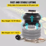 5 Ton Triple Bag Air Jack with Long Handle – Heavy Duty Pneumatic Car Lifter 4 16222 b8e9b4