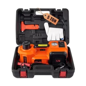 5-Ton Electric Hydraulic Car Jack with Built-in Tire Inflator & LED Light