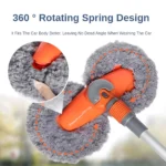 Telescopic Rotating Car Wash Mop with Double Brush Head & 360° Swivel Handle 6 16412 570ba0