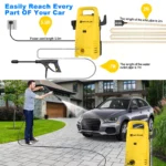 125Bar Electric High Pressure Washer with Adjustable Nozzle & Quick Connect Kit 6 16444 600a63