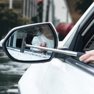 Telescopic Rearview Mirror Wiper with Extendable Handle – Car Cleaning Tool