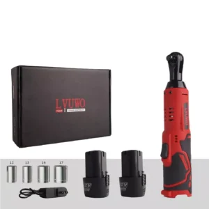 3/8” Cordless Electric Ratchet Drill & Screwdriver Set