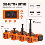 5-Ton Electric Car Jack with Hydraulic Lift & Tire Inflator for SUV Sedan Truck 9 16568 0320be