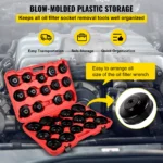 30-Piece Oil Filter Socket Set – Low Profile Cap Wrench Kit for Car Repairs 4 16612 200039