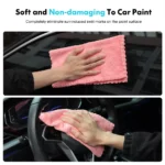 Lint-Free Coral Velvet Car Wash Towels 12x12in – 5 Pack Deep Cleaning Set 6 16622 3a93c6