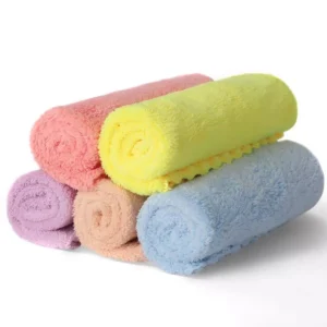 Lint-Free Coral Velvet Car Wash Towels 12x12in – 5 Pack Deep Cleaning Set