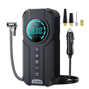 Compact Digital Tire Inflator – 150 PSI Portable Car Air Compressor Pump