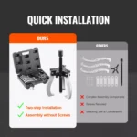 2-Piece Reversible Gear Puller Set – 3" & 7" Dual Jaw Puller Kit 5 16808 3f4ea4