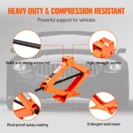 2.5 Ton Scissor Jack with 3.7"-17.1" Lifting Range for Cars and Trucks – Portable Tire Lift Jack 8 16817 316fe2