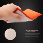 Dual-Sided Car Wax Applicator Pads – Microfiber & Wool Cleaning Sponges 6 19370 3aa73c