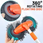 Telescopic Car Wash Mop with Double Brush Head & 360° Rotation 4 19414 875845