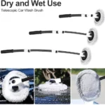 Telescoping Car Wash Mop with Chenille Brush Head 8 19464 2633c3