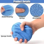 5Pcs Microfiber Car Detailing Pads 5 19611 9367d4