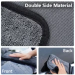 2Pcs 16"x24" Double-Sided Microfiber Car Drying Towels - Ultra Absorbent 6 19708 5c15d5
