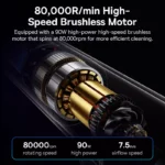 Portable Wireless Vacuum Cleaner with 12000Pa Suction for Home and Car 7 19838 4a64ce