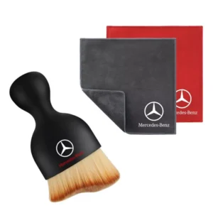 Mercedes-Benz Car Towel & Detailing Brush – Suede & Coral Fleece Cleaning Cloth