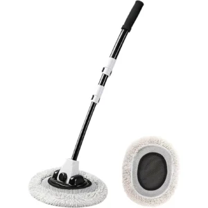 15 Degree Bend Telescoping Car Wash Brush - Flexible Chenille Cleaning Mop