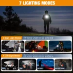 500 Lumens Rechargeable LED Emergency Flashlight with COB Sidelight 5 21321 c3cb29