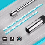 3PC Magnetic Swivel Spark Plug Socket Set - 3/8" Drive, Cr-V Steel 5 21337 28220c