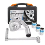 Heavy Duty Torque Multiplier Wrench Set with 5 Sockets for Lug Nut Removal 7 21355 4b70c9