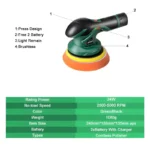 Tesla 12V Cordless Dual Action Polisher with 2 Batteries 7 21566 18c454