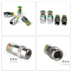 4-Piece Tesla Tire Pressure Indicator Valve Cap Sensor 8 21575 6db52d