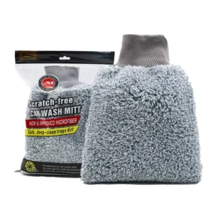 Premium Dual-Sided Microfiber Car Wash Mitt for Tesla - Soft, Scratch-Free, High Absorbency Glove
