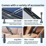 Wireless 3-in-1 Vacuum Cleaner with Inflator and Blower for Tesla 8 22261 bb67ea