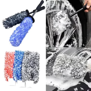 Microfiber Car Wash Super Brush & Gloves for Tesla - Wheel & Rim Cleaning