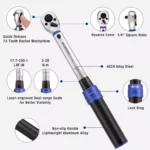 14PCS Torque Wrench Set 1/4-Inch 2-26N.m for Tesla with Quick Release Ratchet Handle 4 22379 196d76
