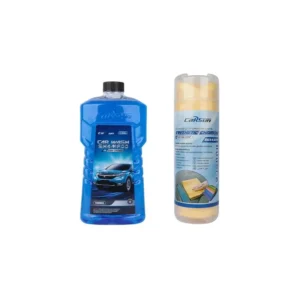 High Foam Car Shampoo & Quick Coating Wax Set with Deer Skin Towel