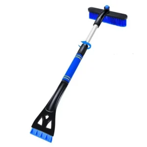 Extendable Car Snow Brush with Ice Scraper and Comfortable Grip