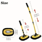 Telescoping Car Wash Mop with Retractable Handle and Flexible Brush Head 9 22617 d24c2b