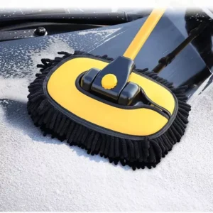 Telescoping Car Wash Mop with Retractable Handle and Flexible Brush Head